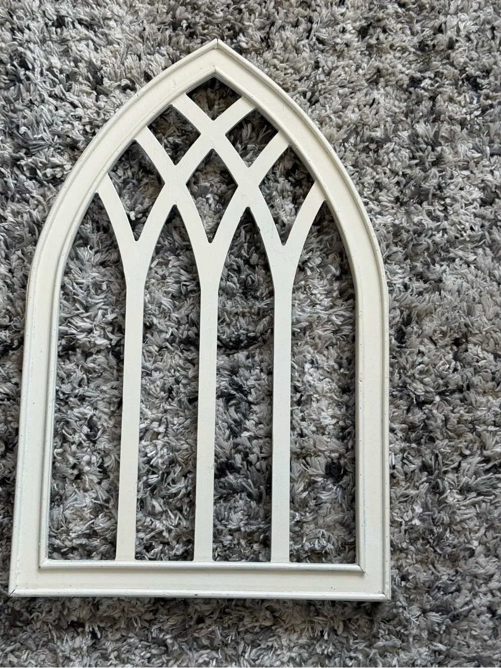 Arched Decorative Wall Accent in White
